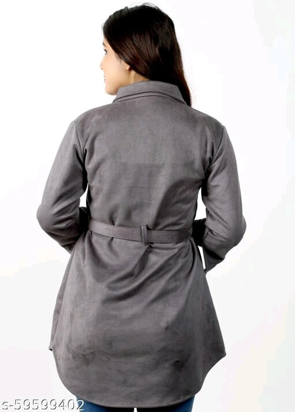 WOMEN COAT WITH BELT (SCS59599402)  - XL , Sidhu Collection 