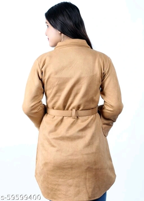 WOMEN COAT WITH BELT (SCS59599400)  - M, Sidhu Collection 