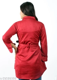 WOMEN COAT WITH BELT (SCS59599399)  - XL , Sidhu Collection 