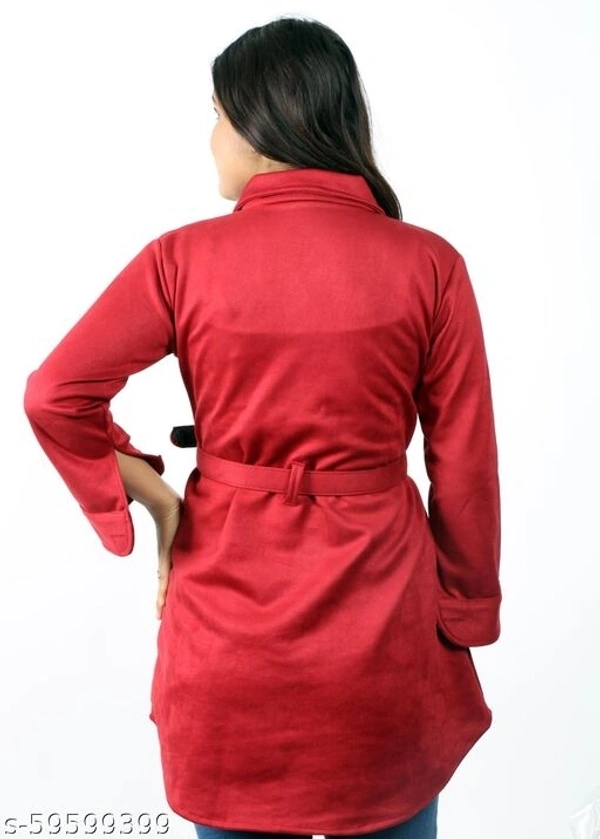 WOMEN COAT WITH BELT (SCS59599399)  - XL , Sidhu Collection 