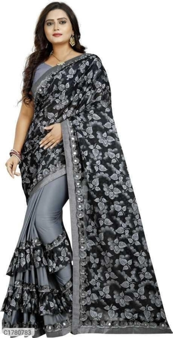 Stunning Printed Lycra Blend Sarees (SC1780783)  - Sidhu Collection 