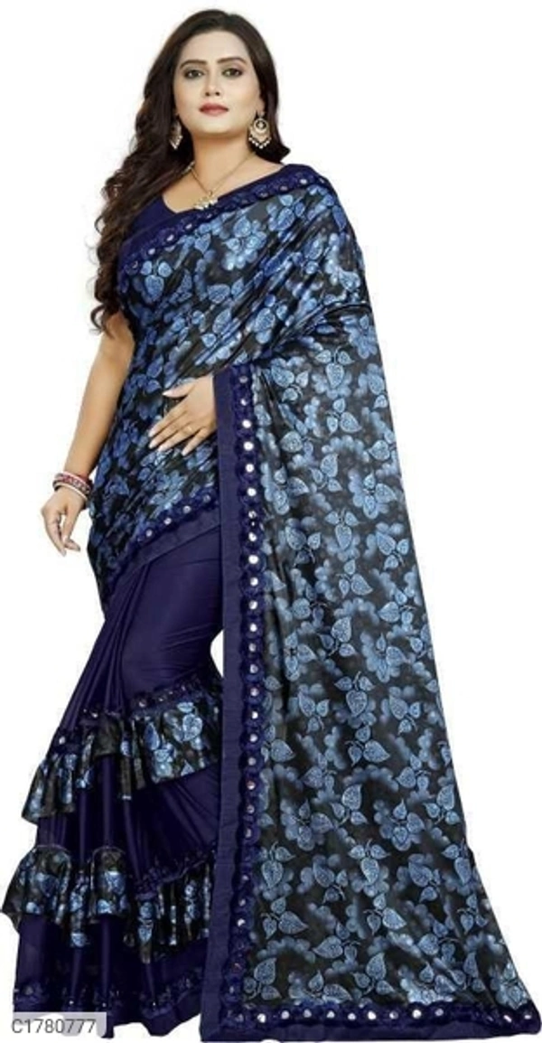 Stunning Printed Lycra Blend Sarees (SC1780777)  - Sidhu Collection 