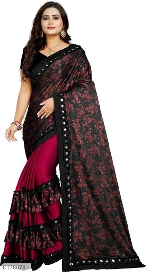 Stunning Printed Lycra Blend Sarees (SC1780781)  - Sidhu Collection 