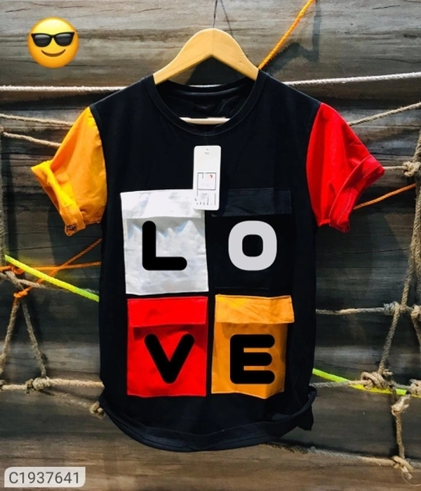  Poly cotton Printed half Sleeves Mens T-Shirt (SC1937642)  - Black , XL , Sidhu Collection 