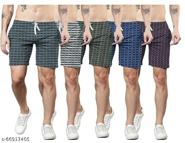 MEN TRENDY SHORTS PACK OF 5 - 38, Sidhu Collection 