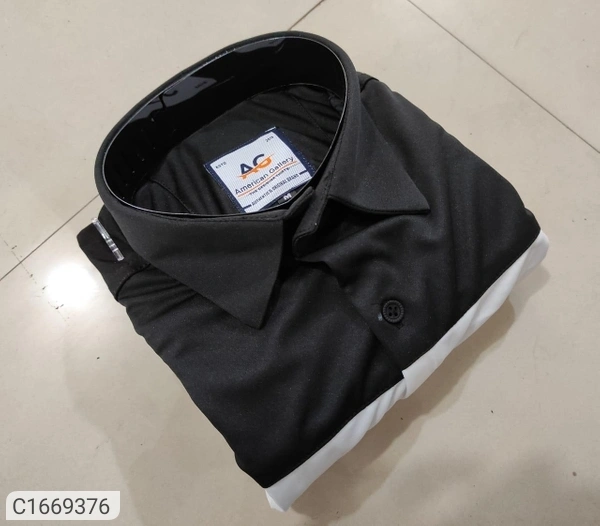  Lycra Color block Full Sleeves Slim Fit Casual Shirt (SC1669376)  - M, Sidhu Collection 
