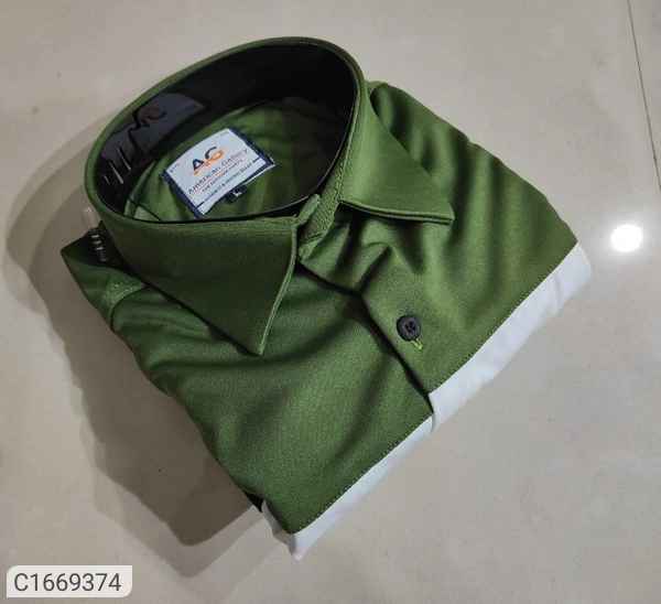  Lycra Color block Full Sleeves Slim Fit Casual Shirt (SC1669374)  - XL , Sidhu Collection 