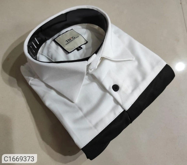  Lycra Color block Full Sleeves Slim Fit Casual Shirt (SC1669373)  - XL , Sidhu Collection 
