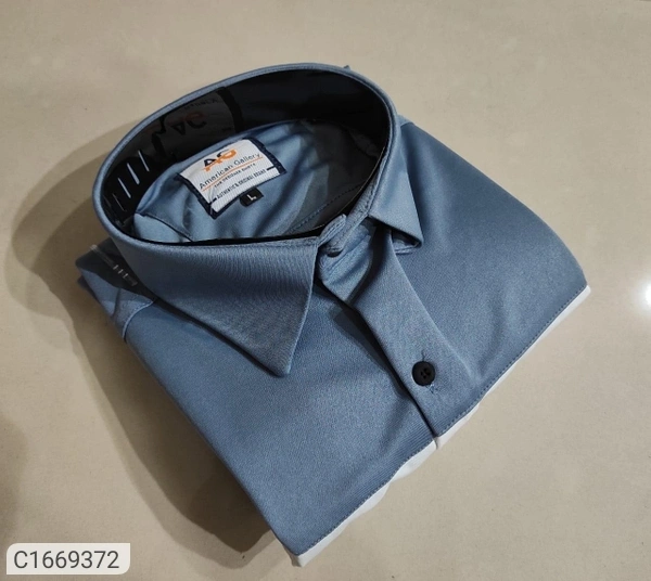  Lycra Color block Full Sleeves Slim Fit Casual Shirt (SC1669372)  - XL , Sidhu Collection 