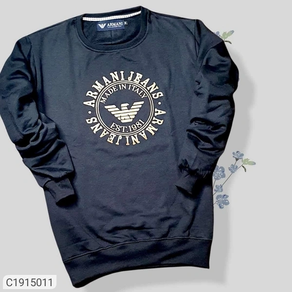 Fleece Printed Full Sleeves Regular Fit Sweatshirts (SC1915011)  - M, Sidhu Collection 