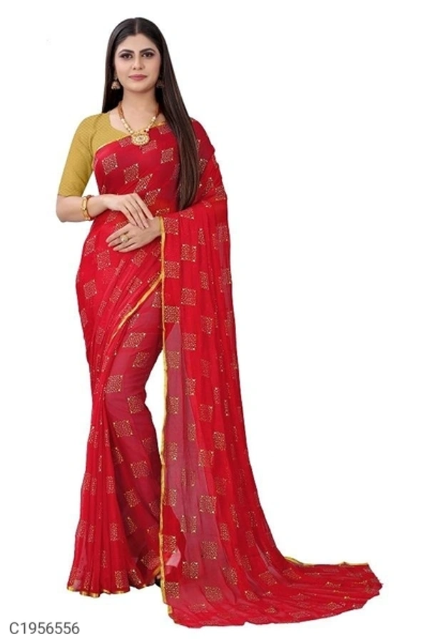  Delicate Printed Chiffon Sarees (SC1956561)  - White, Sidhu Collection 