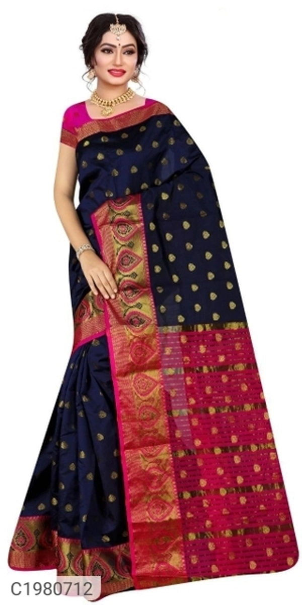 Delicate Jacquard Weaving Silk Sarees (SC1980716)  - Red, Sidhu Collection 