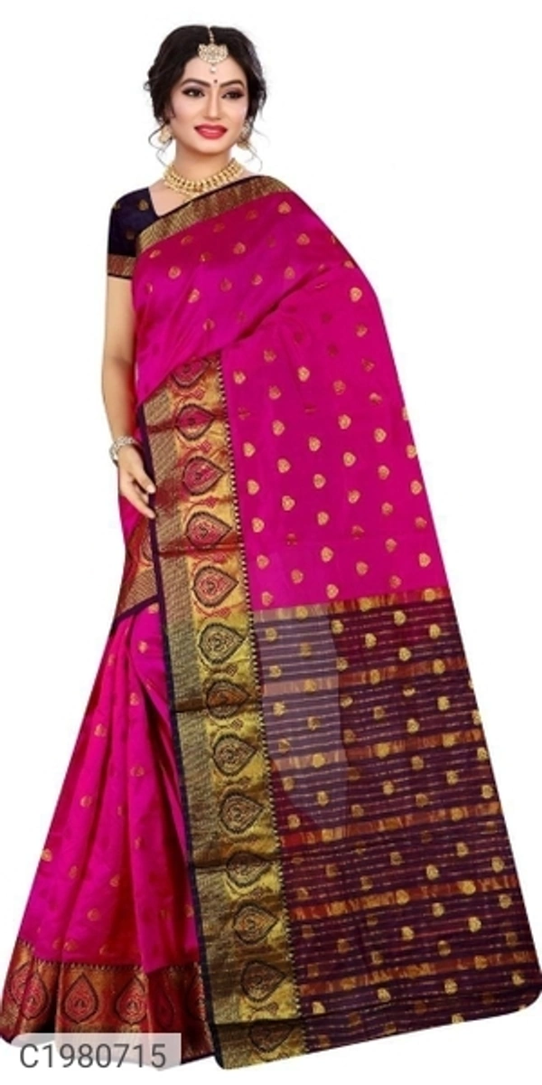 Delicate Jacquard Weaving Silk Sarees (SC1980716)  - Pink, Sidhu Collection 
