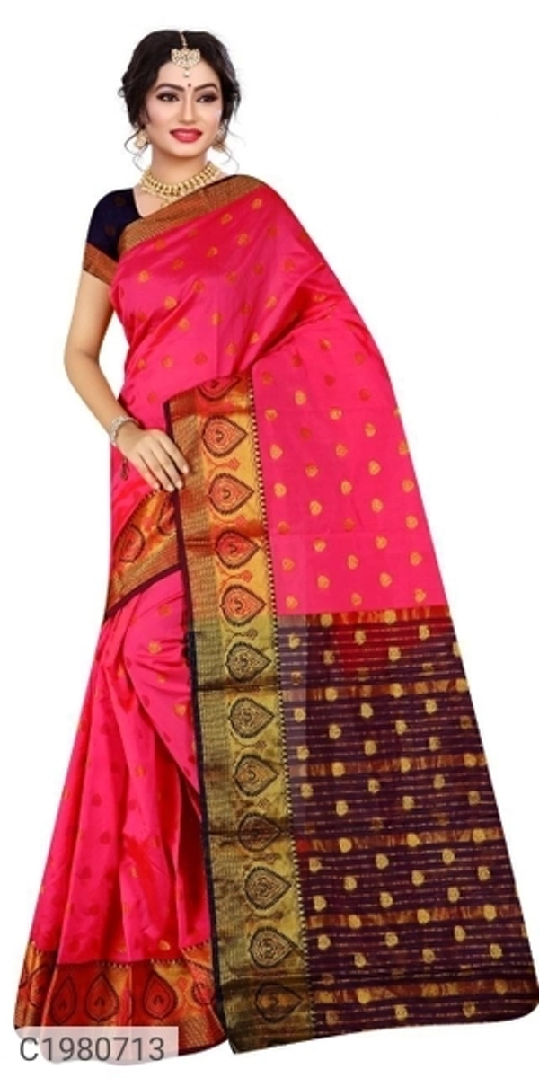 Delicate Jacquard Weaving Silk Sarees (SC1980716)  - Light Pink , Sidhu Collection 