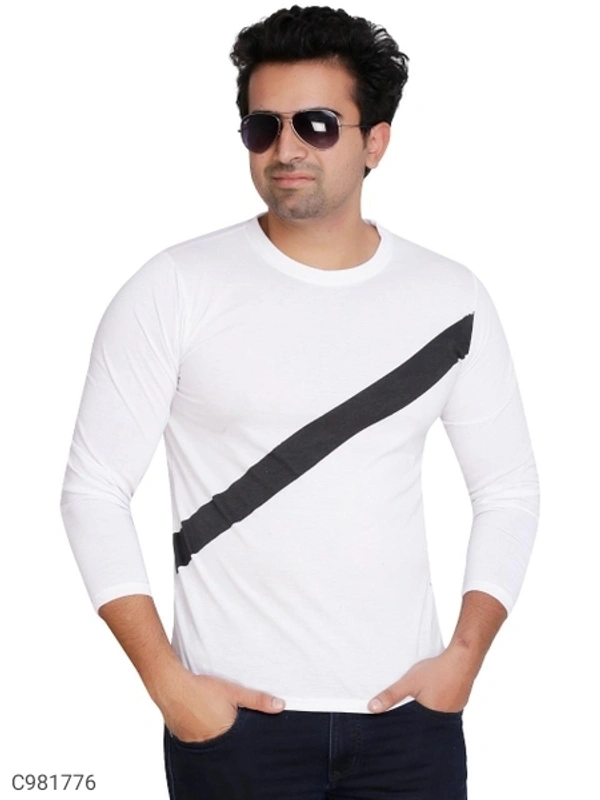 Cotton Blend Color Block T-Shirt (SC981776)  - XL , Sidhu Collection 