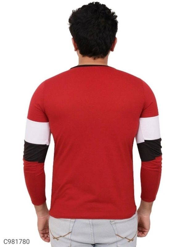 Cotton Blend Color Block T-Shirt (SC981780)  - XL , Sidhu Collection 