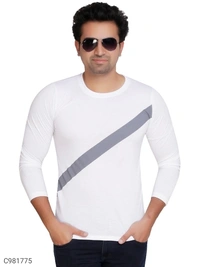 Cotton Blend Color Block T-Shirt (SC981775)  - XL , Sidhu Collection 