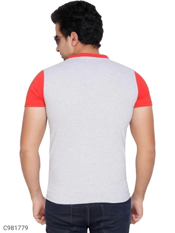 Cotton Blend Color Block T-Shirt (SC981779)  - XL , Sidhu Collection 