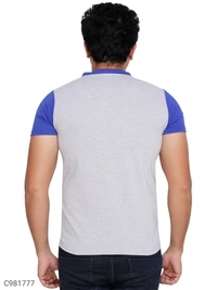 Cotton Blend Color Block T-Shirt (SC981777)  - XL , Sidhu Collection 