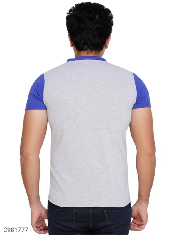 Cotton Blend Color Block T-Shirt (SC981777)  - XL , Sidhu Collection 