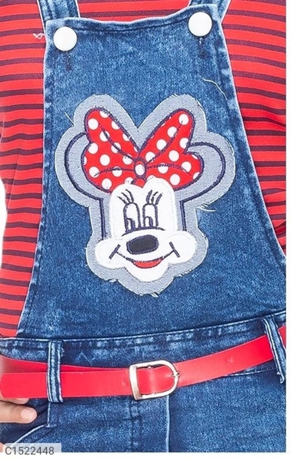  Kids Applique Dungaree (SC1522448)  - 2 - 3 Years , Sidhu Collection 