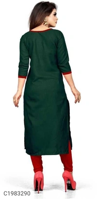 Delicate Solid Rayon Kurti (SC1983290)  - M, Sidhu Collection 
