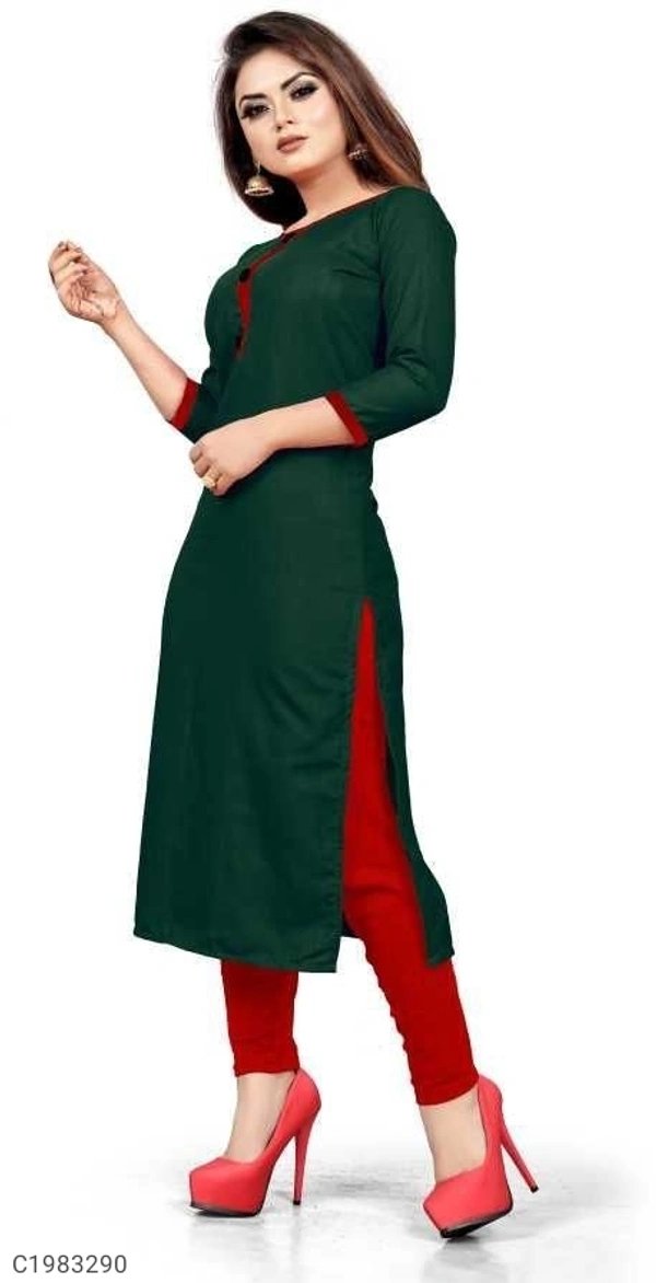  Delicate Solid Rayon Kurti (SC1983290)  - XL , Sidhu Collection 