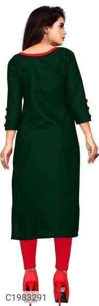  Delicate Solid Rayon Kurti (SC1983291)  - M, Sidhu Collection 