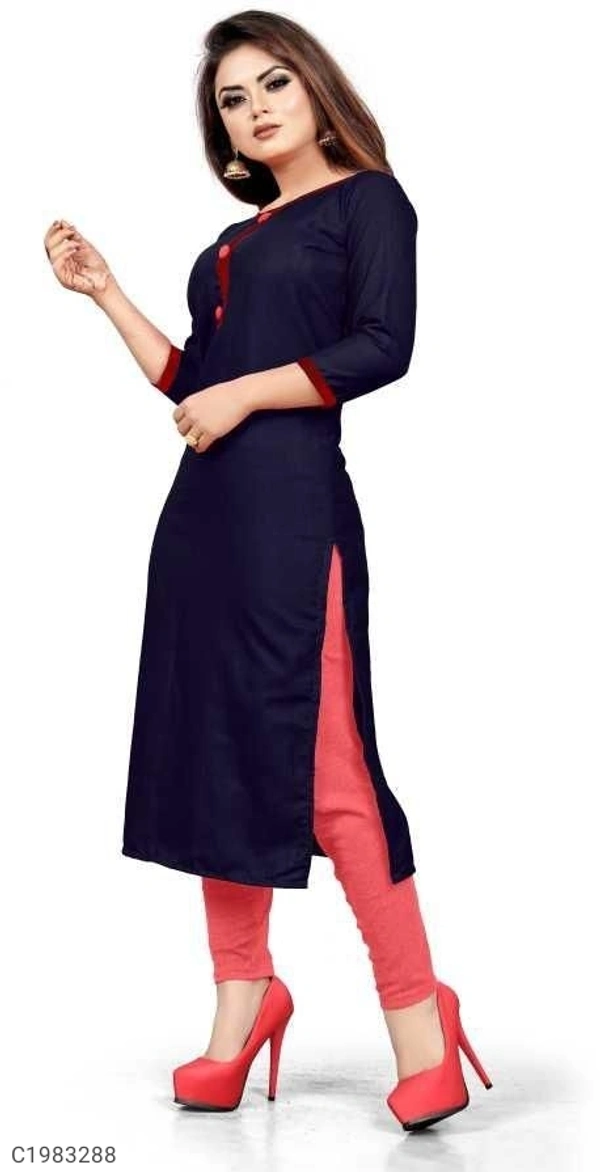  Delicate Solid Rayon Kurti (SC1983288)  - XL , Sidhu Collection 