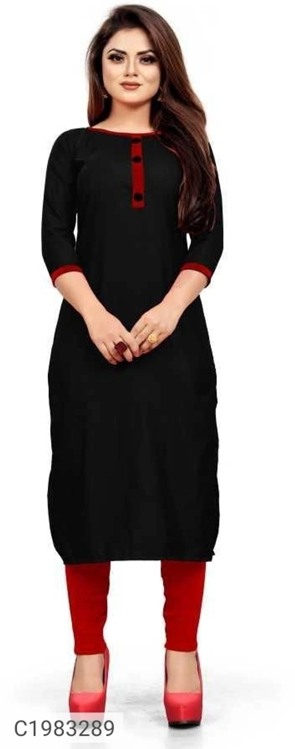  Delicate Solid Rayon Kurti (SC1983289)  - M, Sidhu Collection 