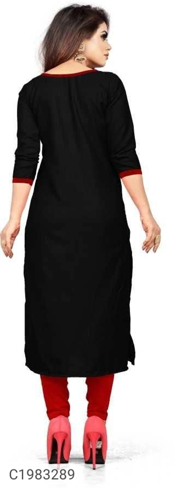  Delicate Solid Rayon Kurti (SC1983289)  - M, Sidhu Collection 