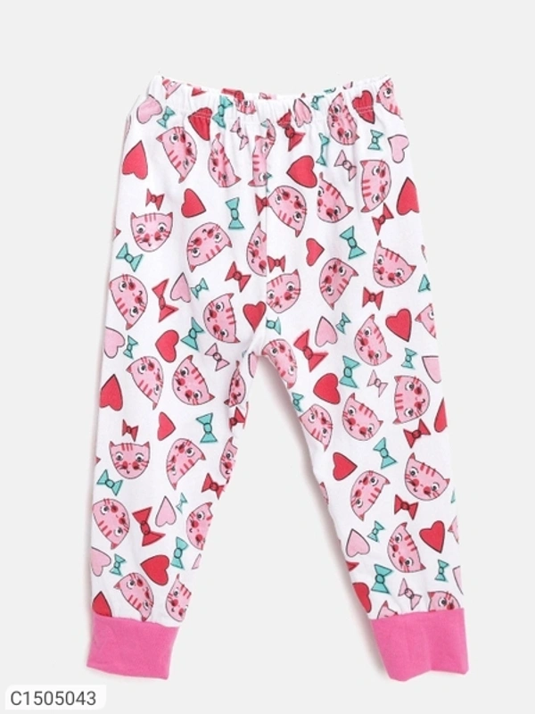  Kids Colorful Cotton Blend Printed Night Suit For Girls (SC1505043)  - 3 - 4 Years , Sidhu Collection 