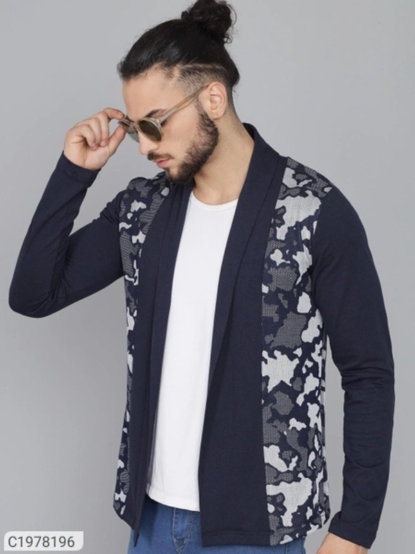  French Terry  Printed  Full Sleeves Shrug (SC1978196)  - L, Sidhu Collection 