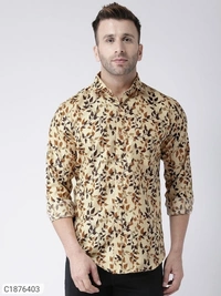  Hangup Cotton Viscose Printed Full Sleeves Slim Fit Mens Casual Shirt (SC1876403)  - 42, Sidhu Collection 