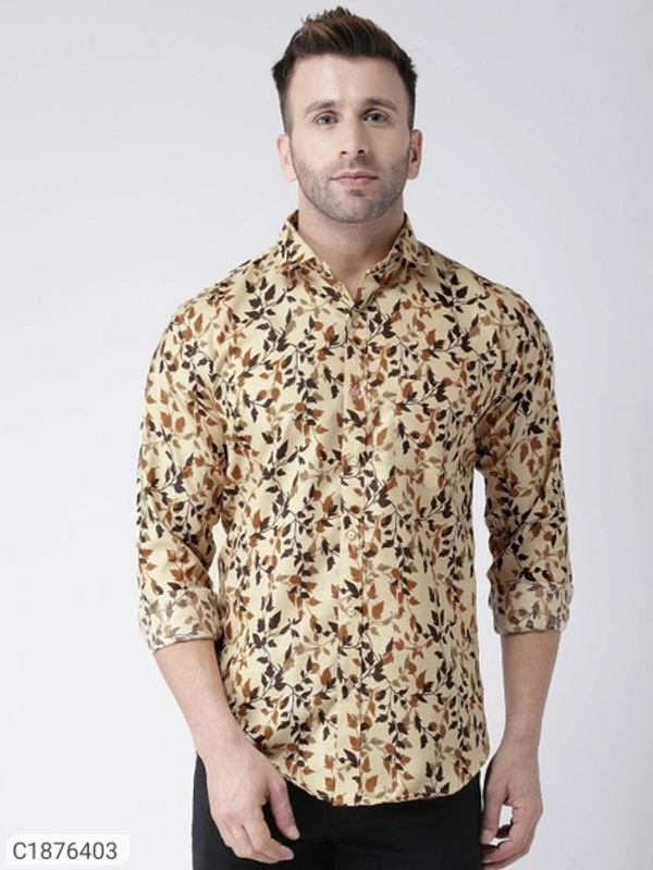  Hangup Cotton Viscose Printed Full Sleeves Slim Fit Mens Casual Shirt (SC1876403)  - 42, Sidhu Collection 