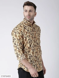  Hangup Cotton Viscose Printed Full Sleeves Slim Fit Mens Casual Shirt (SC1876403)  - 44, Sidhu Collection 