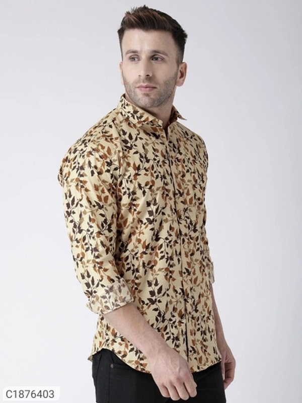  Hangup Cotton Viscose Printed Full Sleeves Slim Fit Mens Casual Shirt (SC1876403)  - 44, Sidhu Collection 
