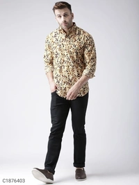  Hangup Cotton Viscose Printed Full Sleeves Slim Fit Mens Casual Shirt (SC1876403)  - 44, Sidhu Collection 