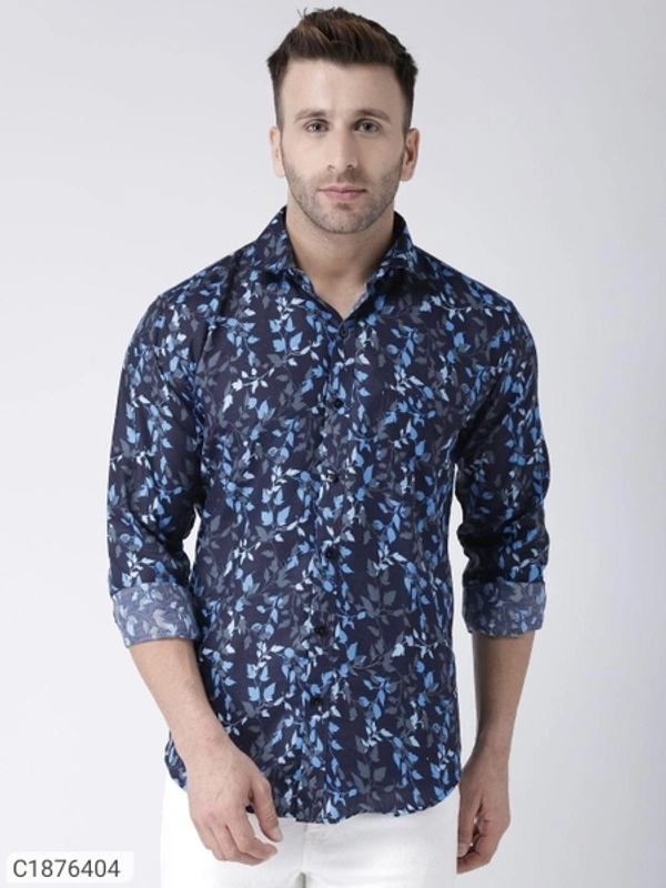  Hangup Cotton Viscose Printed Full Sleeves Slim Fit Mens Casual Shirt (SC1876404)  - 44, Sidhu Collection 