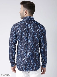  Hangup Cotton Viscose Printed Full Sleeves Slim Fit Mens Casual Shirt (SC1876404)  - 44, Sidhu Collection 