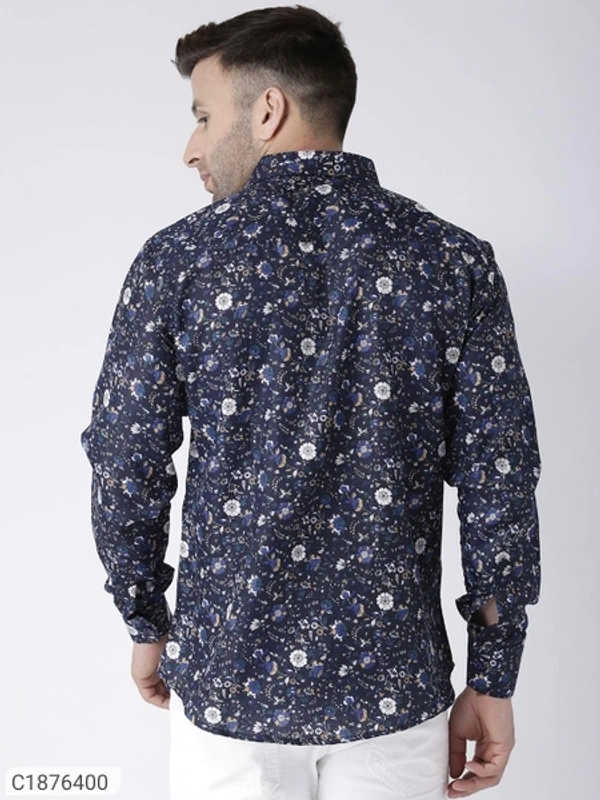  Hangup Cotton Viscose Printed Full Sleeves Slim Fit Mens Casual Shirt (SC1876400)  - 38, Sidhu Collection 