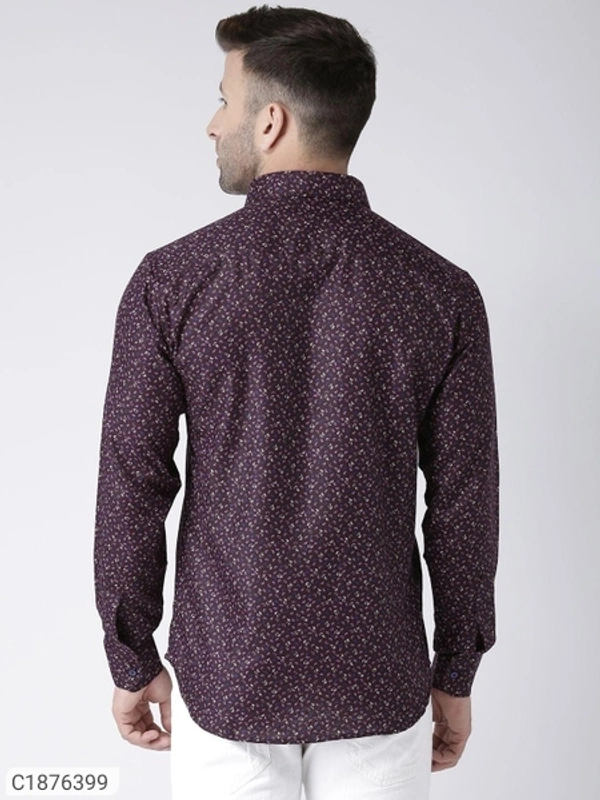  Hangup Cotton Viscose Printed Full Sleeves Slim Fit Mens Casual Shirt (SC1876399)  - 44, Sidhu Collection 