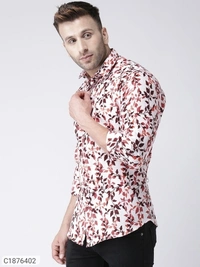  Hangup Cotton Viscose Printed Full Sleeves Slim Fit Mens Casual Shirt (SC1876402)  - 38, Sidhu Collection 