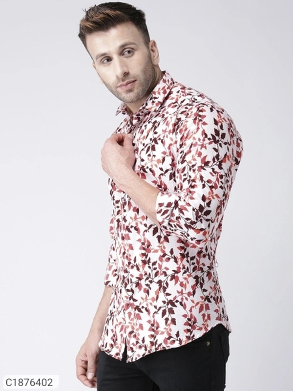  Hangup Cotton Viscose Printed Full Sleeves Slim Fit Mens Casual Shirt (SC1876402)  - 38, Sidhu Collection 