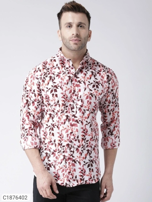  Hangup Cotton Viscose Printed Full Sleeves Slim Fit Mens Casual Shirt (SC1876402)  - 42, Sidhu Collection 