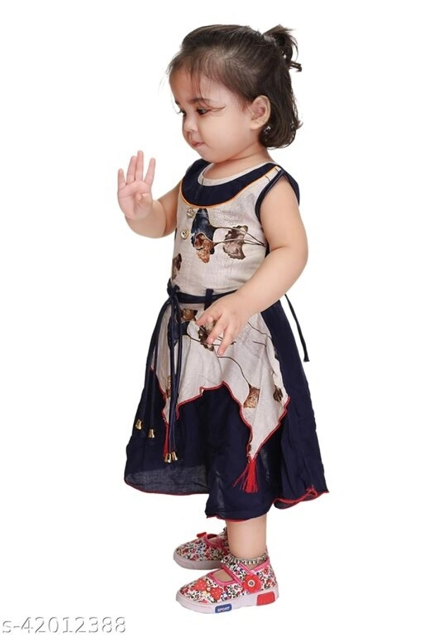 Agile Trendy Girls Frocks (SCS42012388)  - Red, 3 - 4 Years , Sidhu Collection 