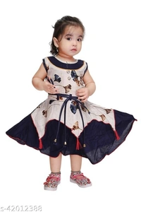 Agile Trendy Girls Frocks (SCS42012388)  - Red, 3 - 4 Years , Sidhu Collection 