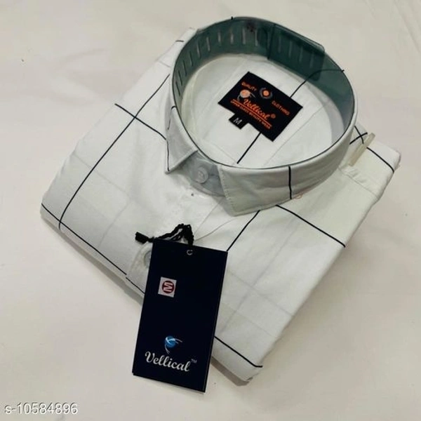VELLICAL PREMIUM CHECKS PRINTED SHIRTS (SCS10584900)  - White , XXL, Sidhu Collection 