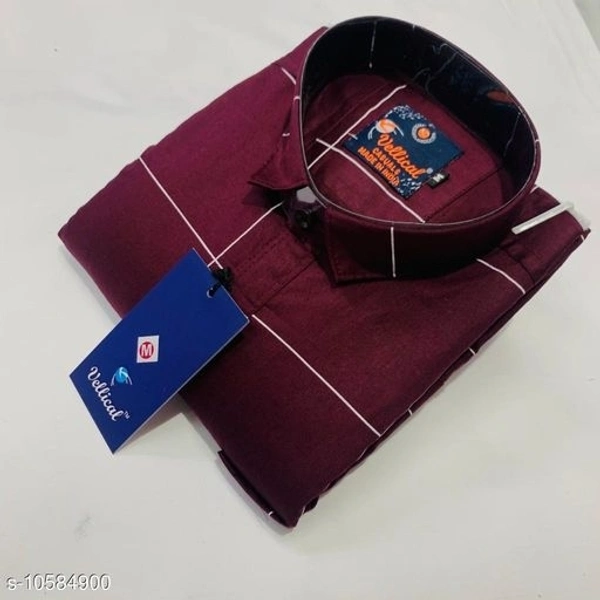 VELLICAL PREMIUM CHECKS PRINTED SHIRTS (SCS10584900)  - M, Sidhu Collection 