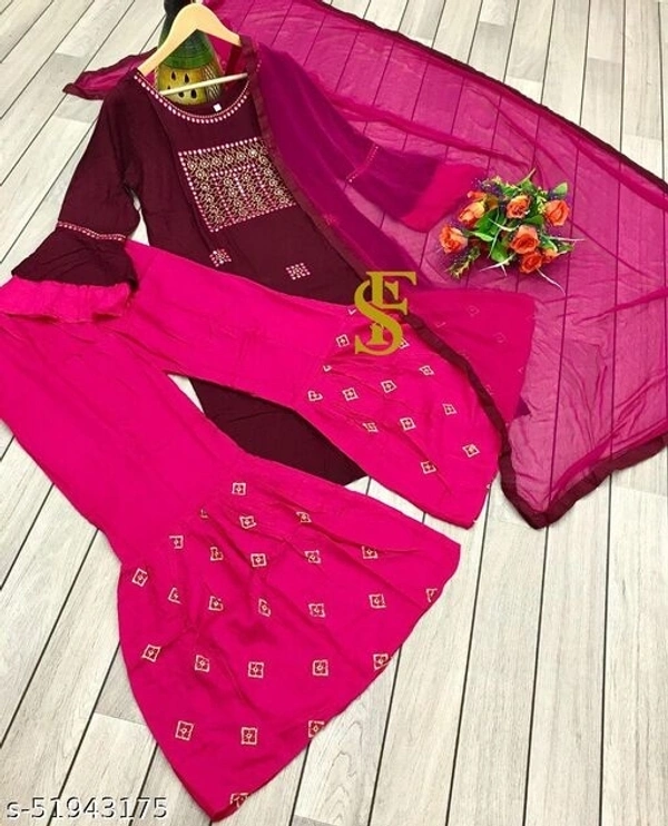 Aakarsha Refined Women Dupatta Sets (SCS51943178)  - Red, L, Sidhu Collection 